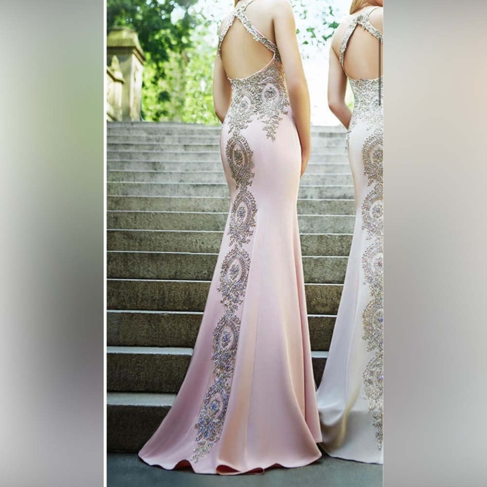 Val Stefani Size 6 Blush Pink Prom Dress